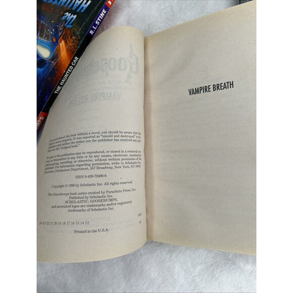 Goosebumps Book Bundle Lot Of 3 The Haunted Car Horrorland Vampire Breath - Picture 10 of 12